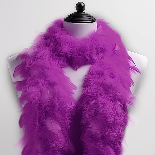 Federboa einfarbig, Federdichten wählbar, Länge ca. 1,80m, Federstola Federschal Kostüm Karneval 20er Jahre Charleston Burlesque kuschelig Einheitsgröße (Pink) von Generic
