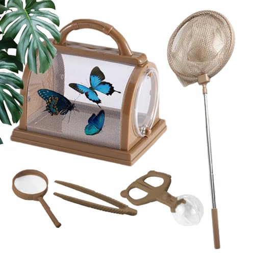 Federmäppchen | Outdoor Explorer Fangset | Transparenter Behälter mit Luftöffnungen und einfachem Tragegriff zum Beobachten | Naturspielzeug für Kinder von Generic