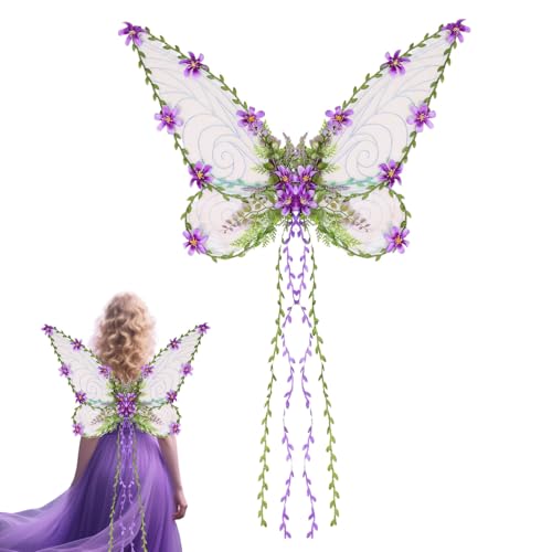 Feenflügel Für Mädchen - Feenkostüm Mit Reben | Schmetterlingsflügel Für Mädchen Frauen | Frauenmode Für Partybühne Performance Cosplay Holiday Pride Weihnachten Halloween Garden Event Feenflügel Für Mädchen - Feenkostüm Mit Reben | Schmetterlingsflügel Für Mädchen Frauen | Frauenmode Für Partybühne Performance Cosplay Holiday Pride Weihnachten Halloween Garden Event von Generic