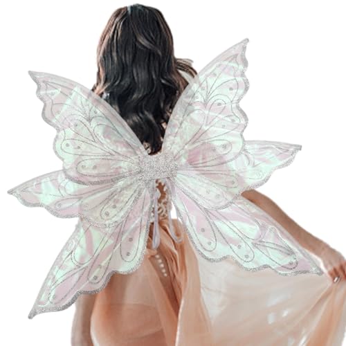 Feenflügel für Frauen – Feenflügel für Frauen, Erwachsene, Mädchen, Halloweenflügel für Erwachsene | Schmetterlings-Elfenflügel für Halloween-Party-Kostüme, Engelsflügel von Generic