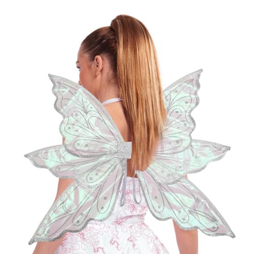 Feenflügel für Frauen – glitzernde Feenflügel, Kleid mit Feenflügeln | Federengel mit Schmetterling, leicht, Prinzessinnenflügel, transparent und glänzend, Ohren für Damen und Mädchen, Verkleidung Feenflügel für Frauen – glitzernde Feenflügel, Kleid mit Feenflügeln | Federengel mit Schmetterling, leicht, Prinzessinnenflügel, transparent und glänzend, Ohren für Damen und Mädchen, Verkleidung von Generic