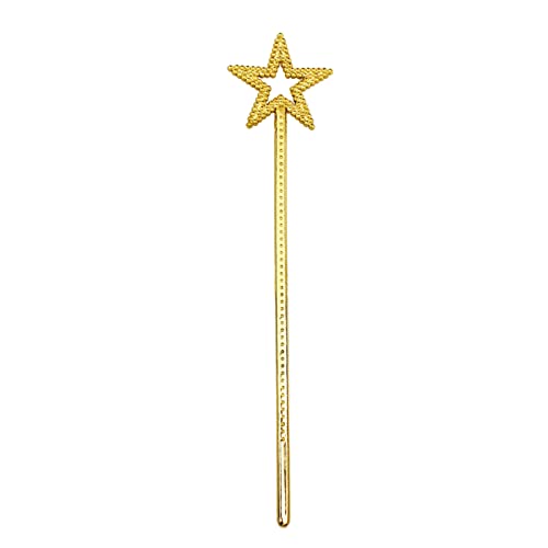 Feenstab – Zauberprinzessin, spitzer Sternstab, Kristall-Metallstern | Prinzessin Zauberstab Glitzer Stern Langlebiges kreatives Rollenspiel Spielzeug Zauberstab für kleine Prinzessinnen Feen Tänzer von Generic