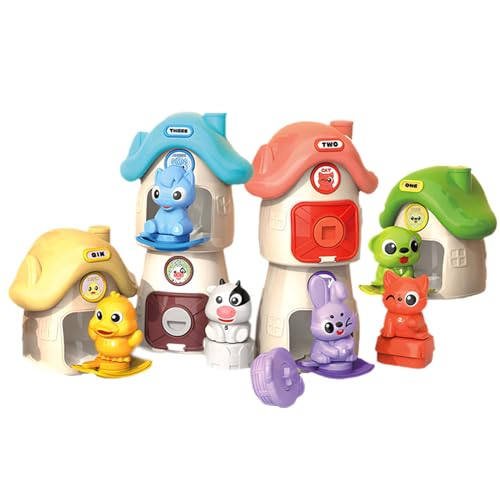 Feinmotorikspiele – Bauernhofspielzeug für Kinder, Lernspielzeug für Tiere, Bauernhoftierfiguren, Sortierspielzeug, Scheunenbaustein-Spielzeug, Wachpuzzle, von Generic