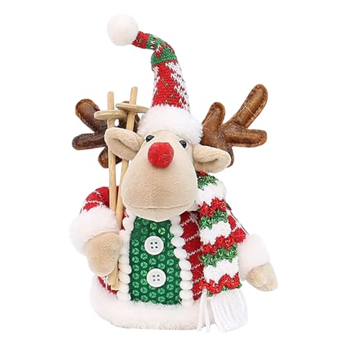 Feriendekoration Santa Claus Snowman Elk Puppe - Santa Claus Snowman Deer Puppe Weihnachtsbaumdekoration Doll Ornamente Home Fenster Requisiten Neujahr Geschenk von Generic
