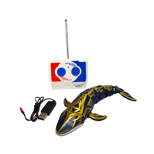 Fernbedienung Haifischwal Spielzeug Schwimmbadspielzeug Simulationsspielzeug Langlebig Mechanisch Flexibel für Mädchen Jungen Ab 6 Jahren, Golden von Generic