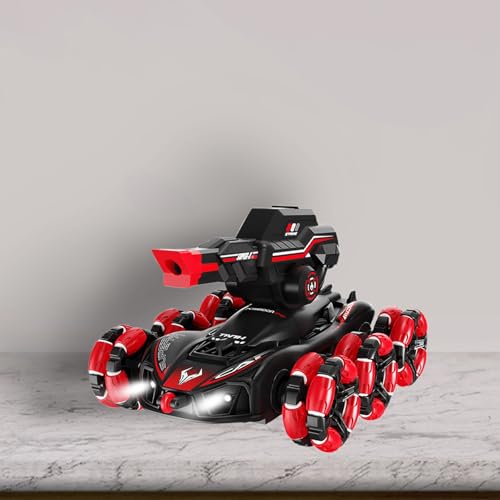 Ferngesteuertes Autospielzeug für Kinder, Hochgeschwindigkeits-RC-Panzerfahrzeug mit robuster Kunststoffkonstruktion, für Jungen und Mädchen ab 3 Jahren Jlq706 (Red, One Size) von Generic