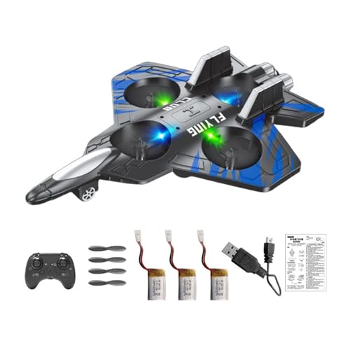 Ferngesteuertes Schaumstoffflugzeug für Kinder, Ferngesteuertes Flugzeug mit Beleuchtung Zur Dekoration, Jagdspielzeug, Geschenkspielzeug, Blau Ferngesteuertes Schaumstoffflugzeug für Kinder, Ferngesteuertes Flugzeug mit Beleuchtung Zur Dekoration, Jagdspielzeug, Geschenkspielzeug, Blau von Generic