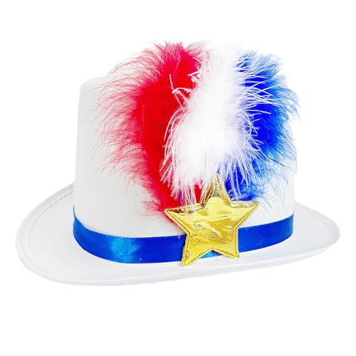Festival Kopfbedeckung - 4. Juli Federhut | Patriotisch Sterngespangte Kopfschmuck, Festliche Karnevalskopfbedeckung Für Independence Day Feierlichkeiten, Lustige Feiertagsparade Requisite Kostüm- Festival Kopfbedeckung - 4. Juli Federhut | Patriotisch Sterngespangte Kopfschmuck, Festliche Karnevalskopfbedeckung Für Independence Day Feierlichkeiten, Lustige Feiertagsparade Requisite Kostüm- von Generic