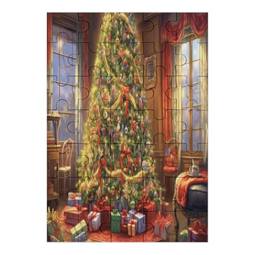 Festive Christmas - 1000 Teile Puzzle – - Hochauflösendes - Gelegenheitsspiel – 1000 Teile Holzpuzzle 35 von Generic