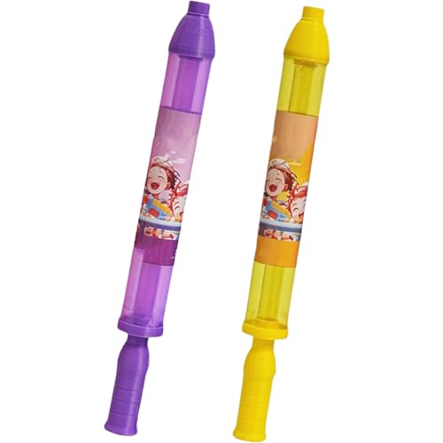 Feuerwerk-Wasserpistolen-Spielzeug – Romantischer Wasserstrahl for Paare, Familie und Freunde | Lustiges interaktives Partyspiel, Wassersprinkler im Feuerwerksstil(2 PCS Purple Yellow) von Generic