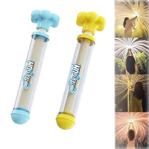 Feuerwerks-Wasserpistole, Romantisches Wassersprühspielzeug in Feuerwerksform for Paare, ausziehbarer Hochdrucksprüher, geeignet for Pools, Badezimmer und Partyunterhaltung(Blue+Yellow) von Generic