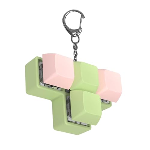 Fidget Spielzeug für Tastatur, Schlüsselanhänger für Tastatur – Spielzeug mit 4 Schlüsseln | Spielzeug, Schlüsselanhänger, Baumtester, entspannendes Knopf-Fingerspielzeug für und Erwachsene von Generic