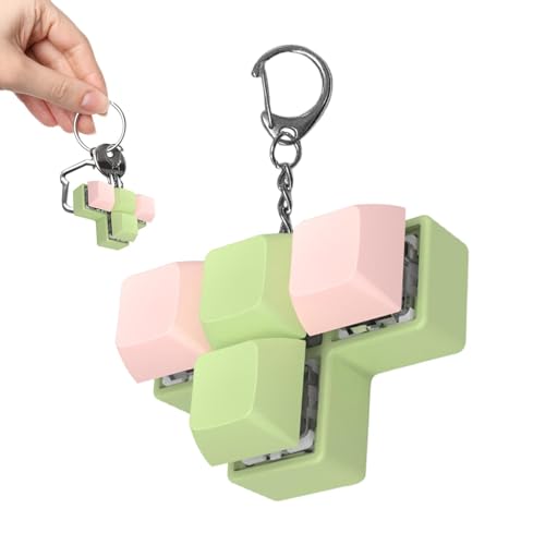 Fidget -Tastatur für Tastatur, Tastatur für die Zappel -Clicker -Tastatur | Luminous Tree Tester Toy mit 4 Knöpfen - Sensorischer Spielzeugschlüsselketten, Baumester, entspannender Fingerspielze von Generic