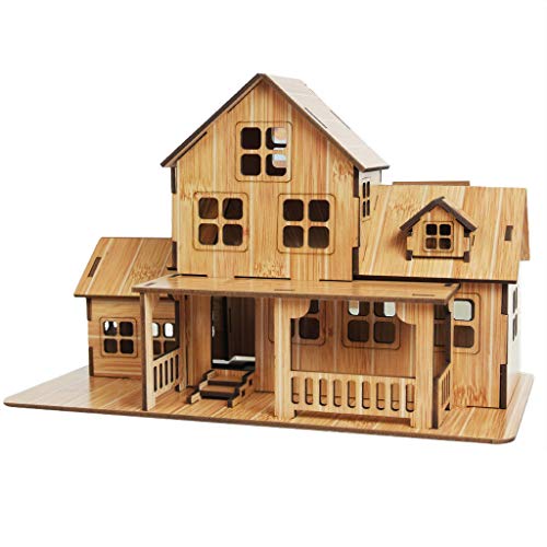 Figuren Toy House Villa-Papier 3D Haus pädagogisches Mädchen Rätsel Kinder-Puppe DIY-rätsel Aufbewahrung & Zubehör (as Show, One Size) von Generic