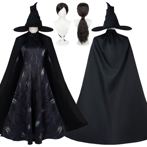Film Charakter Elphaha Cosplay Kostüm Outfit Glinda Rollenspiel Uniform Komplettes Set Halloween Party Karneval Dress Up Anzug mit Perücke Hut für Frauen Film Charakter Elphaha Cosplay Kostüm Outfit Glinda Rollenspiel Uniform Komplettes Set Halloween Party Karneval Dress Up Anzug mit Perücke Hut für Frauen von Generic