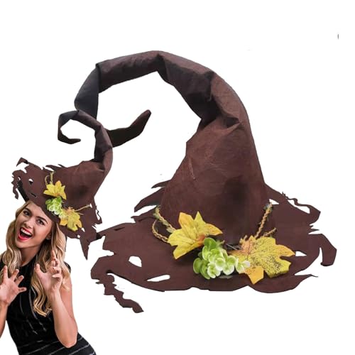 Filz Hexenhut, Halloween Hexenhut,Erwachsene Halloween Partyhut Hexe Kostüm | Wizard Cosplay Halloween-Partykostüm, Punkthut mit breiter Krempe für Kostümparty-Cosplay-Zubehör Filz Hexenhut, Halloween Hexenhut,Erwachsene Halloween Partyhut Hexe Kostüm | Wizard Cosplay Halloween-Partykostüm, Punkthut mit breiter Krempe für Kostümparty-Cosplay-Zubehör von Generic