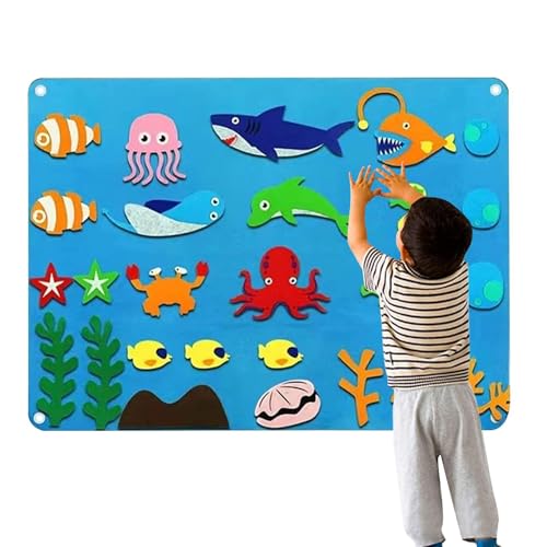 Filz-Wandtafel für | Interaktives sensorisches Geschichtenerzählen-Spielset | frühes Lernspielzeug, sensorisches Wandschild für und Mädchen von Generic