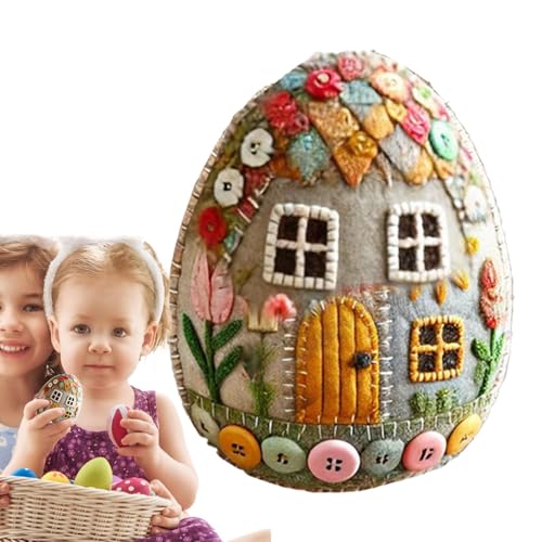 Filzeier Set, Ostern Patchwork Set, Kükenhaus Kunst Projekt Material und Anleitung, handgemachte Osterdekorationen, Partygeschenke von Generic