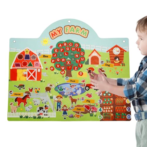 Filztisch Für Kinder - Set Von Geschichten Mit Filztisch, Fabrus Filz Story Board Mit Nutztieren | Filz, Blackboard, Um Geschichten Zu Erzählen, Spielzeug Zum Lernen Filztisch Für Kinder - Set Von Geschichten Mit Filztisch, Fabrus Filz Story Board Mit Nutztieren | Filz, Blackboard, Um Geschichten Zu Erzählen, Spielzeug Zum Lernen von Generic