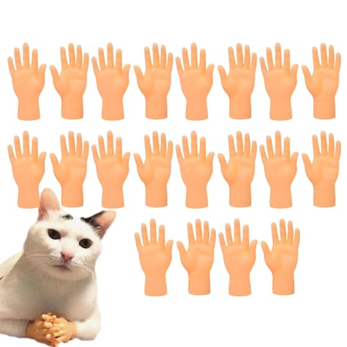 Finger Hands – Kleines lustiges Spielzeug für Katzenfinger, 10 Paar prothetische Hände für Katzen | Fingerpuppen in lustiger Form zum Fotografieren, Massieren von Katzen, Cospl Finger Hands – Kleines lustiges Spielzeug für Katzenfinger, 10 Paar prothetische Hände für Katzen | Fingerpuppen in lustiger Form zum Fotografieren, Massieren von Katzen, Cospl von Generic