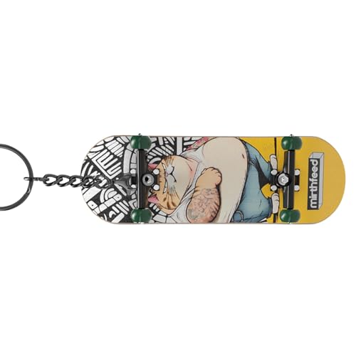 Finger-Skateboard mit Kugellagern, Griffbrett-Finger-Spielzeug – Skateboard-Spielzeug mit Finger-Schlüsselanhänger für Kinder, Holzspielzeug mit Fingerbewegung für Picknick, Party, Zuhause, Escape von Generic