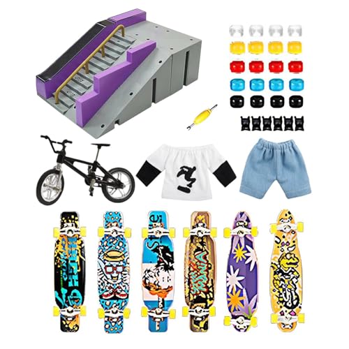 Fingerboard Spielzeug | Skateboard-Rampen mit Fingern | Fahrrad Rollschuhe Roller Modell Multi-Skating-Park für Finger-Skateboard-Training Fingerboard Spielzeug | Skateboard-Rampen mit Fingern | Fahrrad Rollschuhe Roller Modell Multi-Skating-Park für Finger-Skateboard-Training von Generic