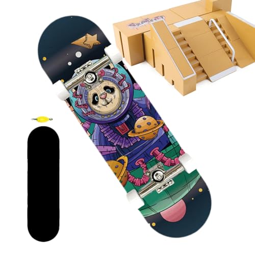 Fingerbretter für Kinder,Mini-Finger-Skateboard | Cartoon Holzgriffbretter | Kleines Fingerbrett-Spielzeug, buntes Finger-Skateboard für Kinder ab 6 Jahren von Generic