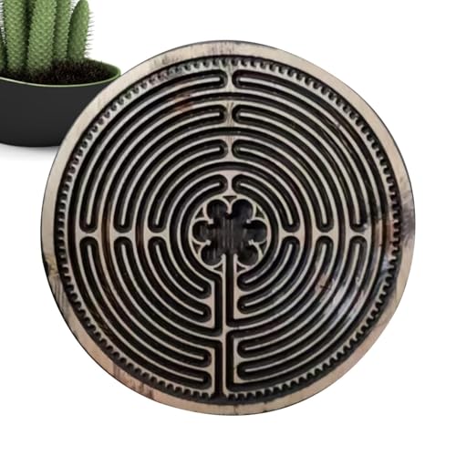 Fingerlabyrinth Board - Puzzlelabyrinth Set, Fingerlabyrinth für Meditation | Tragbares und robustes Holz-Fingerlabyrinth | Labyrinth aus Holz | Lernlogik von M von Generic