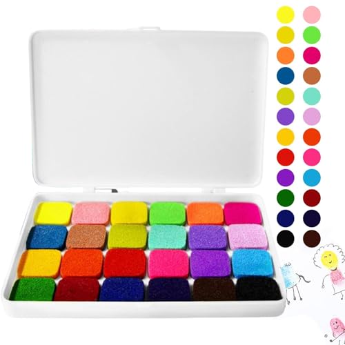 Fingermalpapier, wasserbasiertes Drucköl, waschbare Stempelkissen, Fingermalerei-Pad, kreatives Finger-Pad, 12/24 Farben, Stempelkissen, , Druckschlamm, Kindergarten, Fingerpigmentdruck von Generic