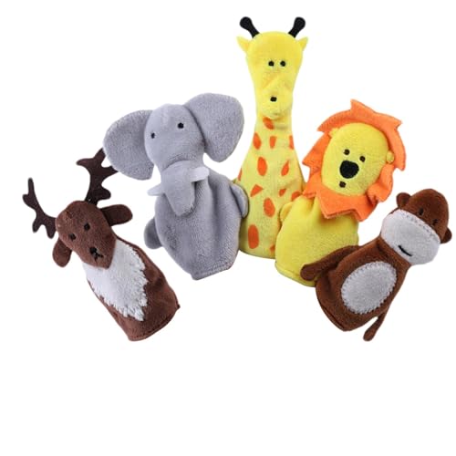 Fingerpuppen, 5 Stück, Plüschtiere, Fingerpuppen für Kleinkinder, geeignet für Reisen, kreative Fingerpuppen, zum Geschichtenerzählen, Spielen Fingerpuppen, 5 Stück, Plüschtiere, Fingerpuppen für Kleinkinder, geeignet für Reisen, kreative Fingerpuppen, zum Geschichtenerzählen, Spielen von Generic