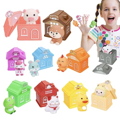 Fingerpuppen, Fingerpuppen, lustige Tierpuppen, die zählen und lernen, mit den Fingern der Tiere zu spielen, passendes Puzzle, Fingerpuppen von Generic