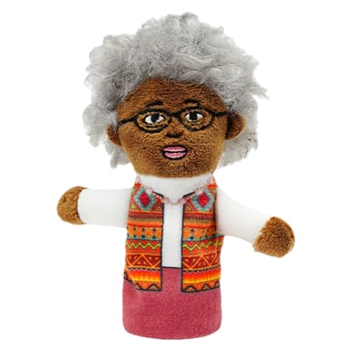 Fingerpuppen, schwarze Personen, Familien-Fingerpuppen für Kinder, Plüschtier, Cartoon-Fingerpuppen, Familienfiguren, afrikanische Marionette mit Finger von Generic