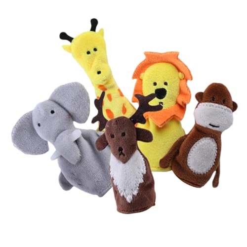 Fingerpuppen Set für Kinder - Tierpuppen aus weichem Plüsch, Lernspielzeug zum Erzählen | Bunte Fingerpuppen, interaktive Lernwerkzeuge, Zubehör Fingerpuppen Set für Kinder - Tierpuppen aus weichem Plüsch, Lernspielzeug zum Erzählen | Bunte Fingerpuppen, interaktive Lernwerkzeuge, Zubehör von Generic