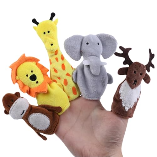 Fingerpuppen – Waldtierpuppen | Mini-Tierpuppen zum Zählen von Geschichte und Spiel, Puppentheater aus Plüsch von Generic