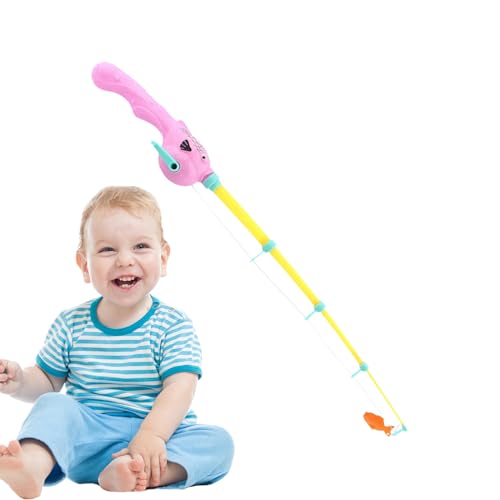 Fischereistabspielzeug - Interaktives Fischereispielzeug für Kinder, süßes Tierdesign -Griff mit Griff | Teleskope tragbare Badewasserspielzeug, perfekt für Strandpool -Spiele, lustiges Lernen für Bil von Generic