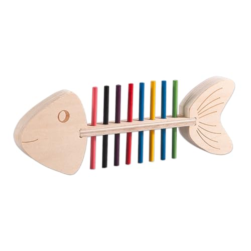 Fischknochen Sorting Spielzeug - Bunte Form Sorten & Stapeln Bildungsspielzeug | Anzahl Matching Spiel, Feine Motor Fähigkeiten Activity für Kinder Ages 3+, STEM Lernen mit 10 Vibrant Stücke von Generic