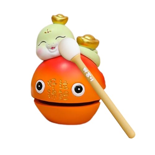 Fischtrommel | Musik Zen Trommel – Neujahr Schlange Fisch Mokugyo dekorative Percussion Instrument Desktop-Ornament für Desktop- Heimtextilien von Generic