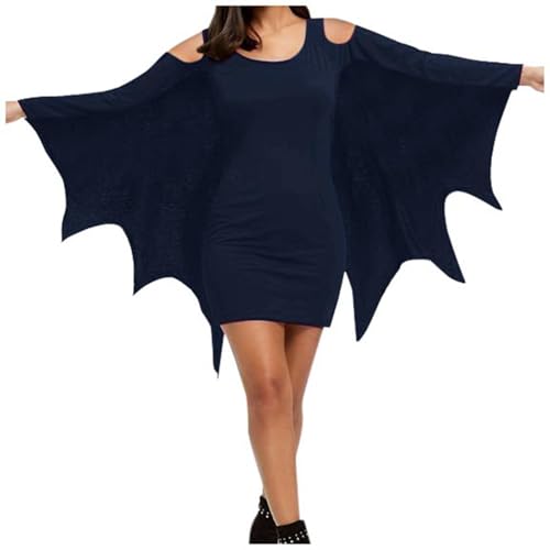 Fledermaus Umhang Damen,mit Haarspange und Tattoo Gesicht,Fledermaus Kostüm für Erwachsene Stilvolles Design perfekte Verkleidung für Kostümpartys Halloween und Karneval Fledermaus Umhang Damen,mit Haarspange und Tattoo Gesicht,Fledermaus Kostüm für Erwachsene Stilvolles Design perfekte Verkleidung für Kostümpartys Halloween und Karneval von Generic