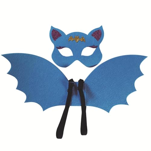 Fledermausflügel Halloween Kostüm für Mädchen | Mit Gesichtsabdeckung Fledermausflügel Cosplay für Halloween Party Halloween Lebendiges Faschingskostüm mit Fledermausflügel Leg von Generic