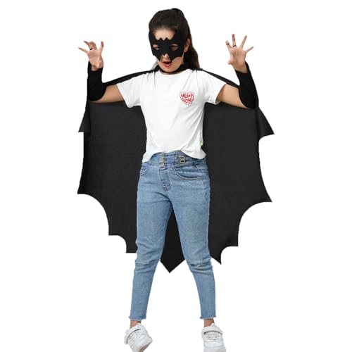 Fledermausflügel-Kombination für Halloween-Kostüm Uni mit Ärmeln | Vampir Cosplay Kostüm ideal für Halloween, Schulpartys und besondere Veranstaltungen Fledermausflügel-Kombination für Halloween-Kostüm Uni mit Ärmeln | Vampir Cosplay Kostüm ideal für Halloween, Schulpartys und besondere Veranstaltungen von Generic