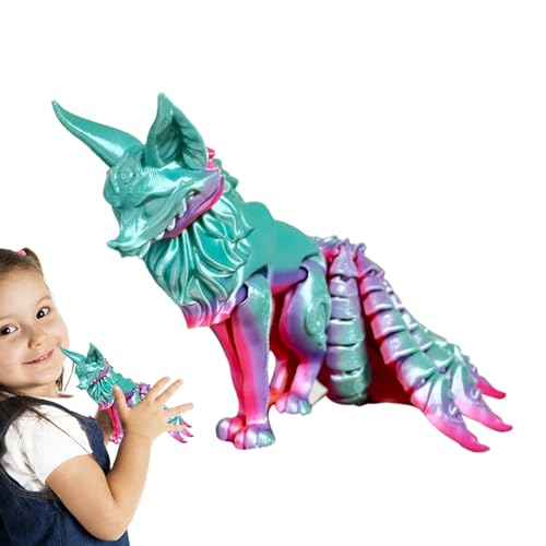 Flexibles Drucker-Spielzeug, Spielzeug zum Stressabbau mit Schwänzen, mehrere Gelenkfiguren, Fox Fidget-Spielzeug, bewegliches Spielzeug für Erwachsene von Generic