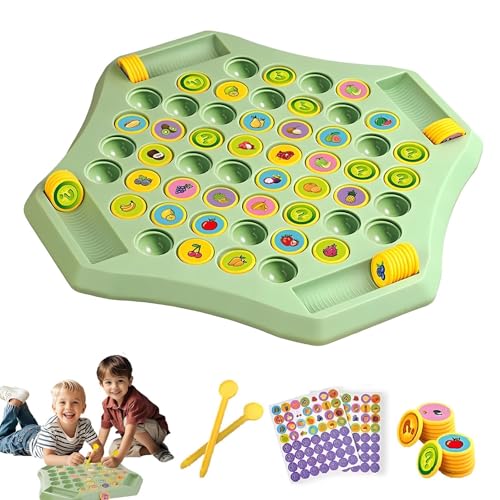 Flip Match Brettspiel, 52-teiliges DIY Memory Chess Over Card Board, Kreative Doppel-Cartoon-Muster-Matching-Spiele for Erwachsene(Fruit) von Generic