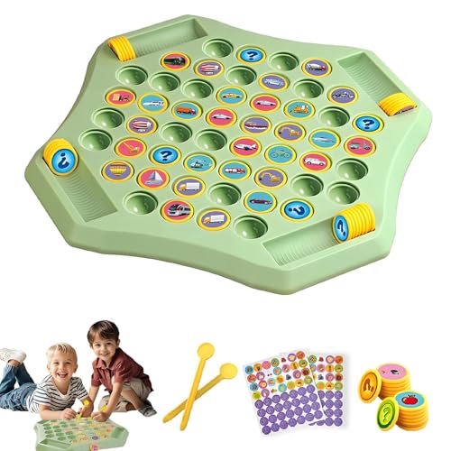 Flip Match Brettspiel, 52-teiliges DIY Memory Chess Over Card Board, Kreative Doppel-Cartoon-Muster-Matching-Spiele for Erwachsene(Traffic) von Generic