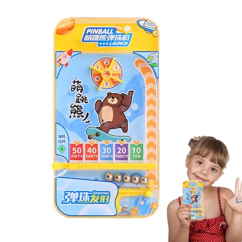 Flipper-Spiele für Flipper-Spiel | Tragbares Flipper-Spiel – doppelseitiges Katapultspiel, lustiges Taschen-Flipper, mit Cartoon-Tiermotiven für Kinder und Mädchen von Generic