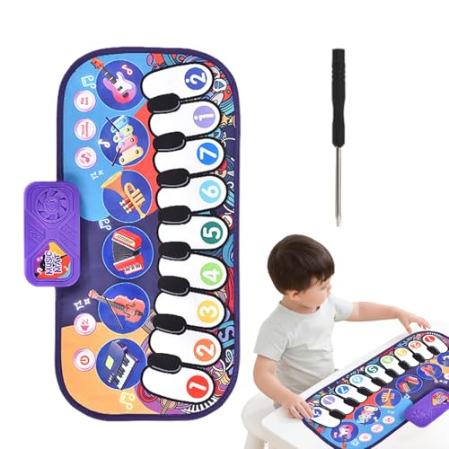 Floor Piano - Touch Play Sound Matte, Musical Toy Teppich Für Kinder, Pädagogische Interaktive Pad | Cartoon Klavierteppich Mit Tönen, Beat -Modi, Instrumenten -Lerndecke Für Kleinkinder, Mädc von Generic