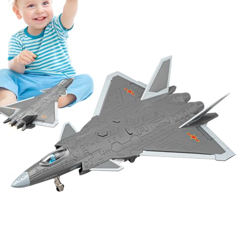 Flugzeug Flugzeug - 1: 84 messen Modell mit Licht und Ton, Spielzeugflugzeug mit Ständer, J -20 -Modell für Wohnzimmer Schlafzimmer Bücherregal Desktop von Generic