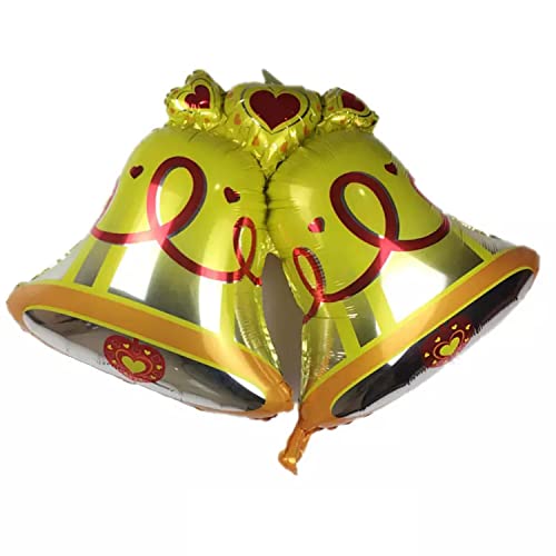 Folienballon Weihnachten -Glocken gold, ca. 89 x 72 cm - Groß XL Weihnachtsmann Weihnachstabaum Helium Folienluftballon Luftballon Weihnachtsfeier Party Deko Kopper-24 Dekoration Glöckchen Folienballon Weihnachten -Glocken gold, ca. 89 x 72 cm - Groß XL Weihnachtsmann Weihnachstabaum Helium Folienluftballon Luftballon Weihnachtsfeier Party Deko Kopper-24 Dekoration Glöckchen von Generic