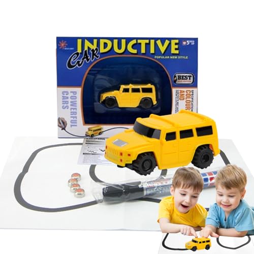 Follow The liine Inductive Car - Spielzeug mit optischem Sensor, induktives Lernfahrzeug | Spielzeug mit automatischem Linienverlauf, Lernspielzeug mit optischem Sensor, induktives Spielzeugauto - Neu von Generic