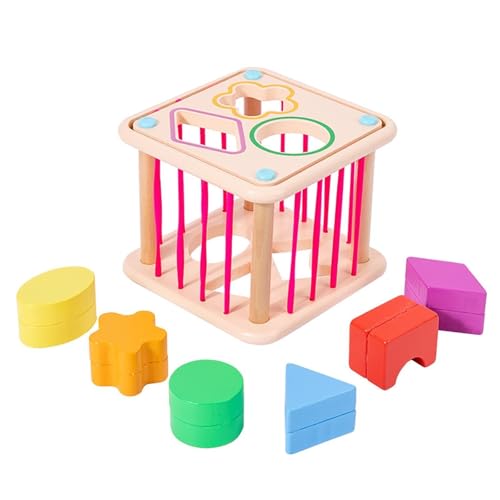 Form-Passspiel, Holzspielzeug zum Sortieren von Formen | Formsortierspiel aus Holz für Kinder, Kinder mit Spielzeug, Feinmotorik-Spielzeug für die Hand-Augen-Koordination Kjn187 (A, One Size) von Generic