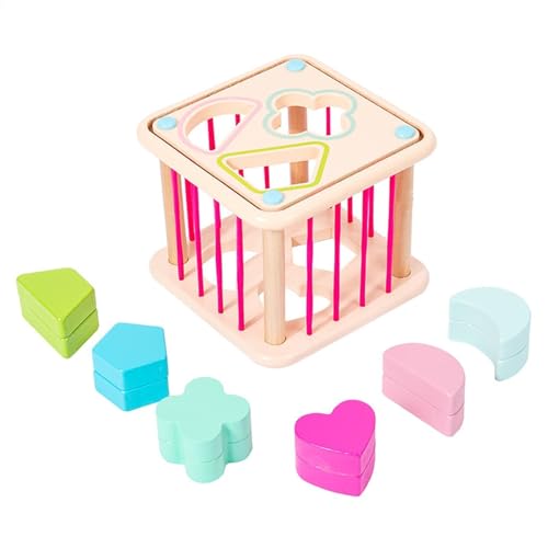 Form-Passspiel, Holzspielzeug zum Sortieren von Formen | Formsortierspiel aus Holz für Kinder, Kinder mit Spielzeug, Feinmotorik-Spielzeug für die Hand-Augen-Koordination Kjn187 (B, One Size) von Generic